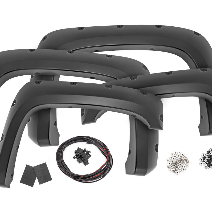 Pocket Fender Flares | GAZ Summit White | Chevy Silverado 1500/2500HD/3500HD (07-14)