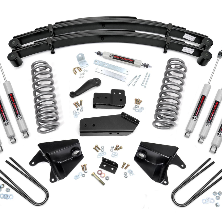 4 Inch Lift Kit | Quad Front Shocks | Rear Springs | Ford Bronco 4WD (80-96)