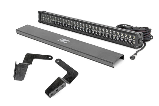 LED Light Kit | Bumper Mount | 30" Black Dual Row | White DRL | Toyota FJ Cruiser (07-14)