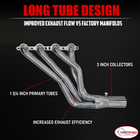 Exhaust Header for 1999–2006 GM 4.8L/5.3L/6.0L – Polished