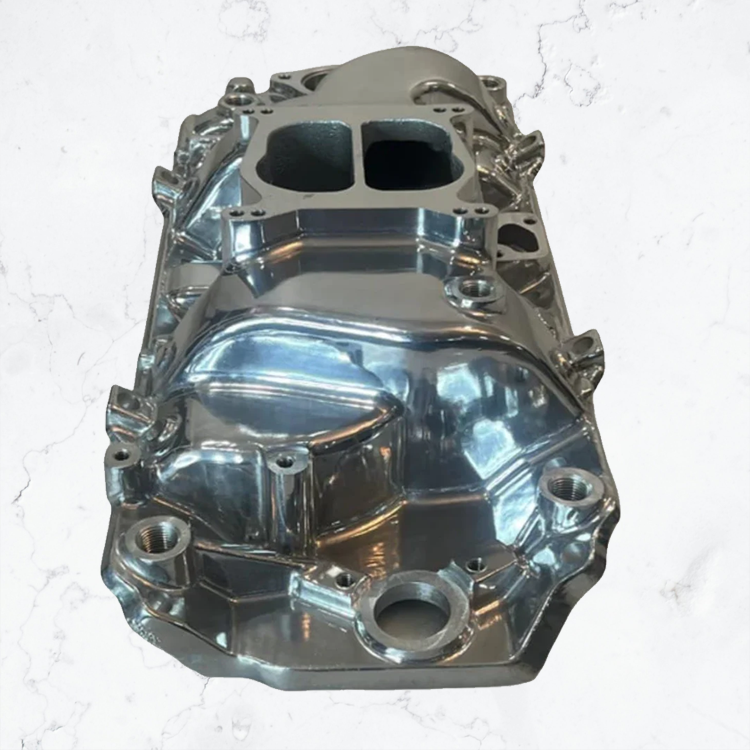 Polished Aluminum Intake Manifold dual plane for Big Block Chevy Oval Port