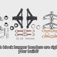 Stainless Steel Block Hugger Headers For Small Block Chevy SBC 305 327 350 400