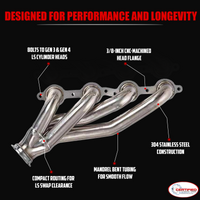 Stainless Shorty Headers – LS Swap V-Band