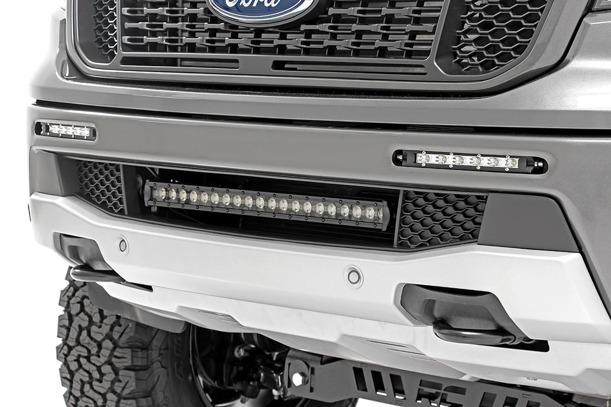 LED Light Kit | Bumper Mount | 20" Chrome Single Row | Ford Ranger (19-23)