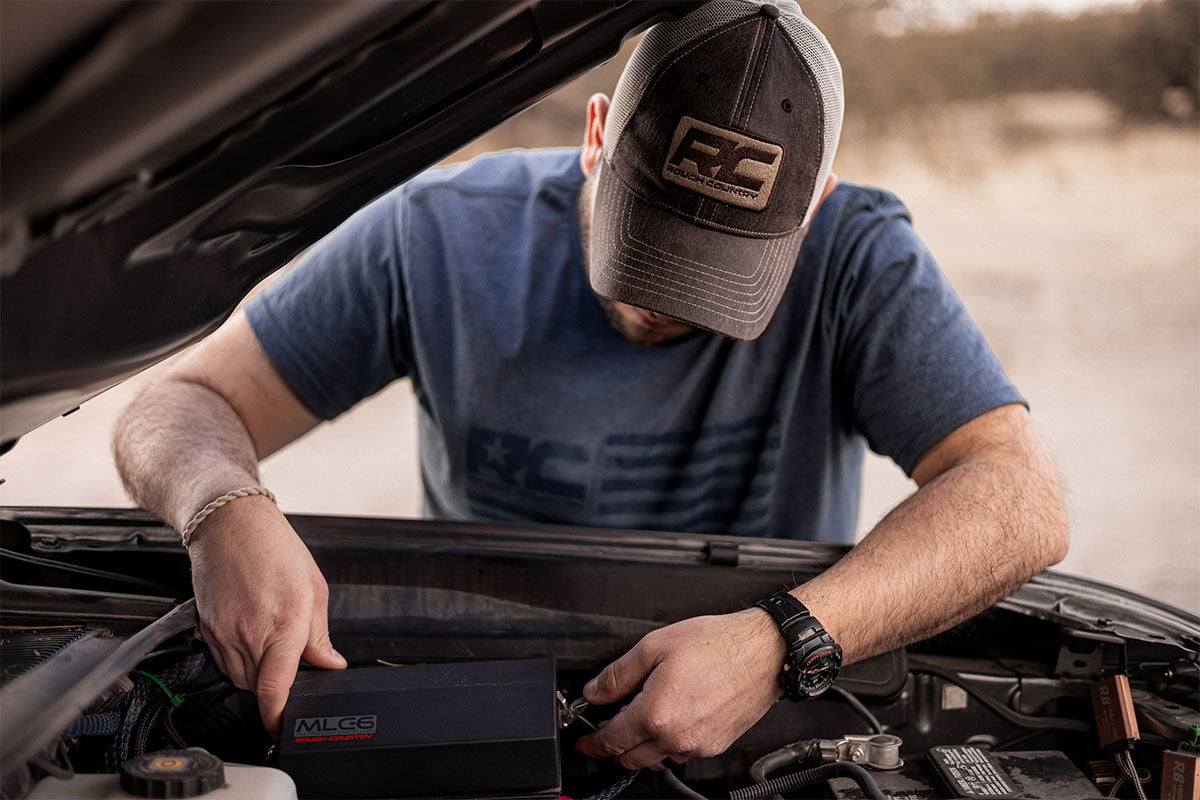 Rough Country Hat | Mesh | Brown Patch | Brown