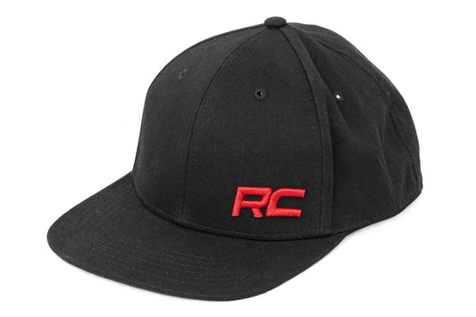 Rough Country Hat | Flat Bill | Red Logo | Black