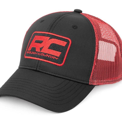 Rough Country Hat | Red Mesh | Rough Country Patch | Black/Red
