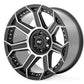 Rough Country 89 Series Wheel | One-Piece | Black Machined Gun Metal | 22x10 | 8x6.5 | -19mm