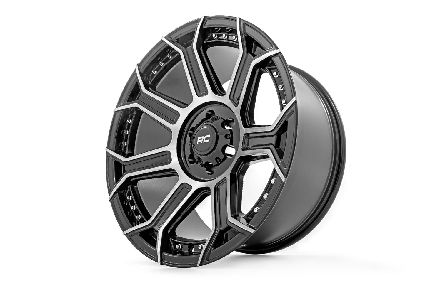 Rough Country 89 Series Wheel | One-Piece | Black Machined Gun Metal | 20x10 | 8x180 | -19mm