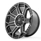 Rough Country 89 Series Wheel | One-Piece | Black Machined Gun Metal | 20x10 | 6x5.5 | -18mm