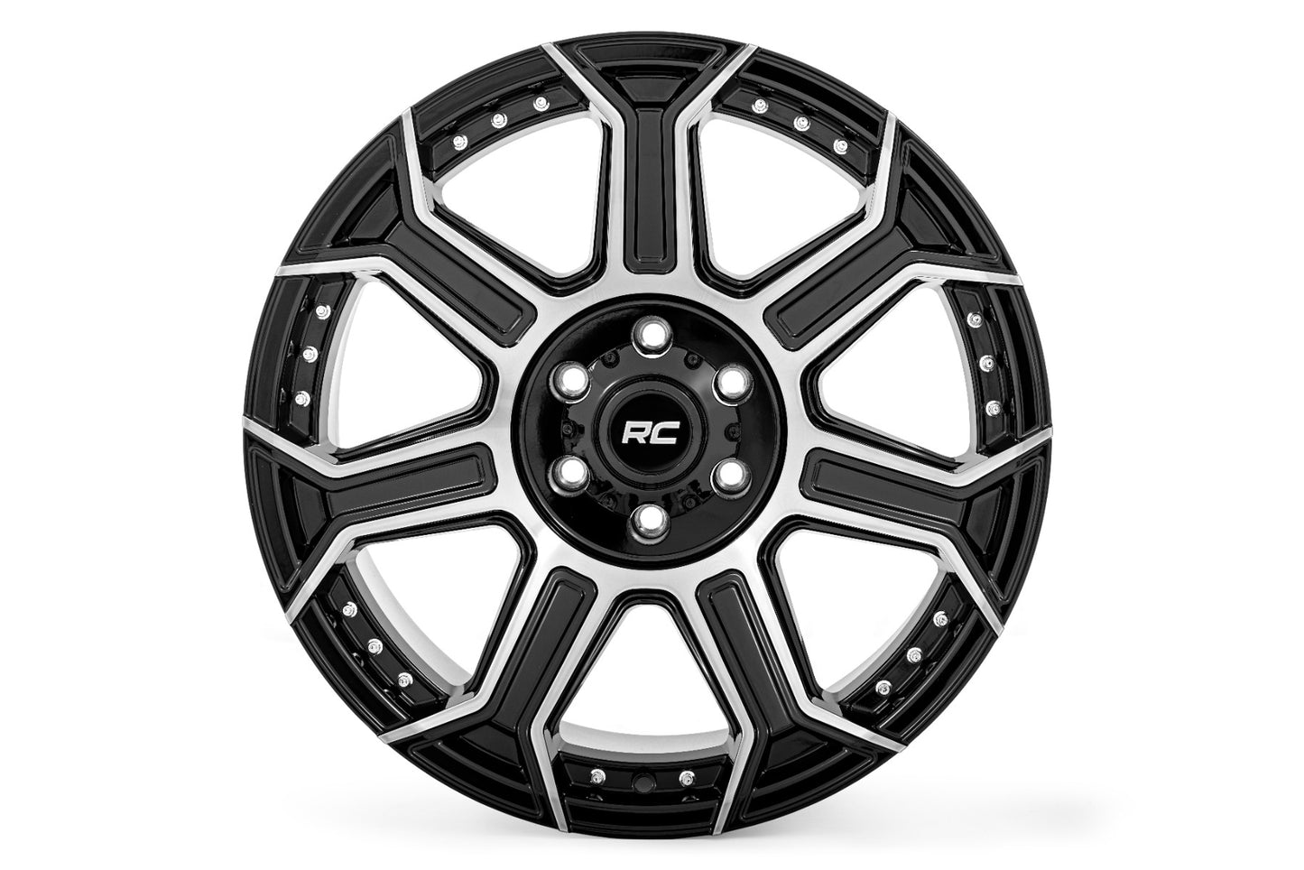 Rough Country 89 Series Wheel | One-Piece | Black Machined Gun Metal | 20x10 | 8x180 | -19mm