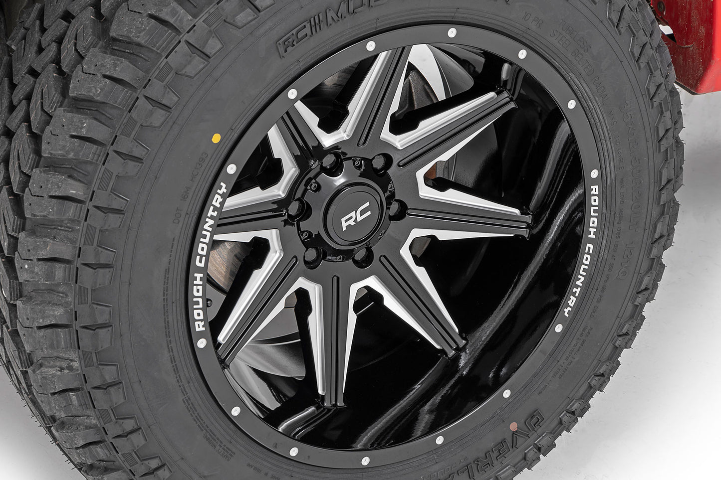 Rough Country 91M Series Wheel | One-Piece | Gloss Black | 22x12 | 8x170 | -44mm