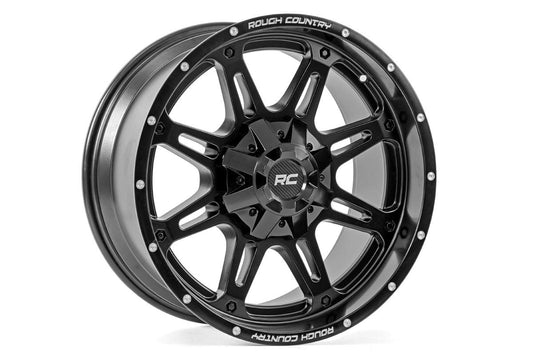 Rough Country 94 Series Wheel | One-Piece | Matte Black | 20x9 | 6x5.5/6x135 | 0mm