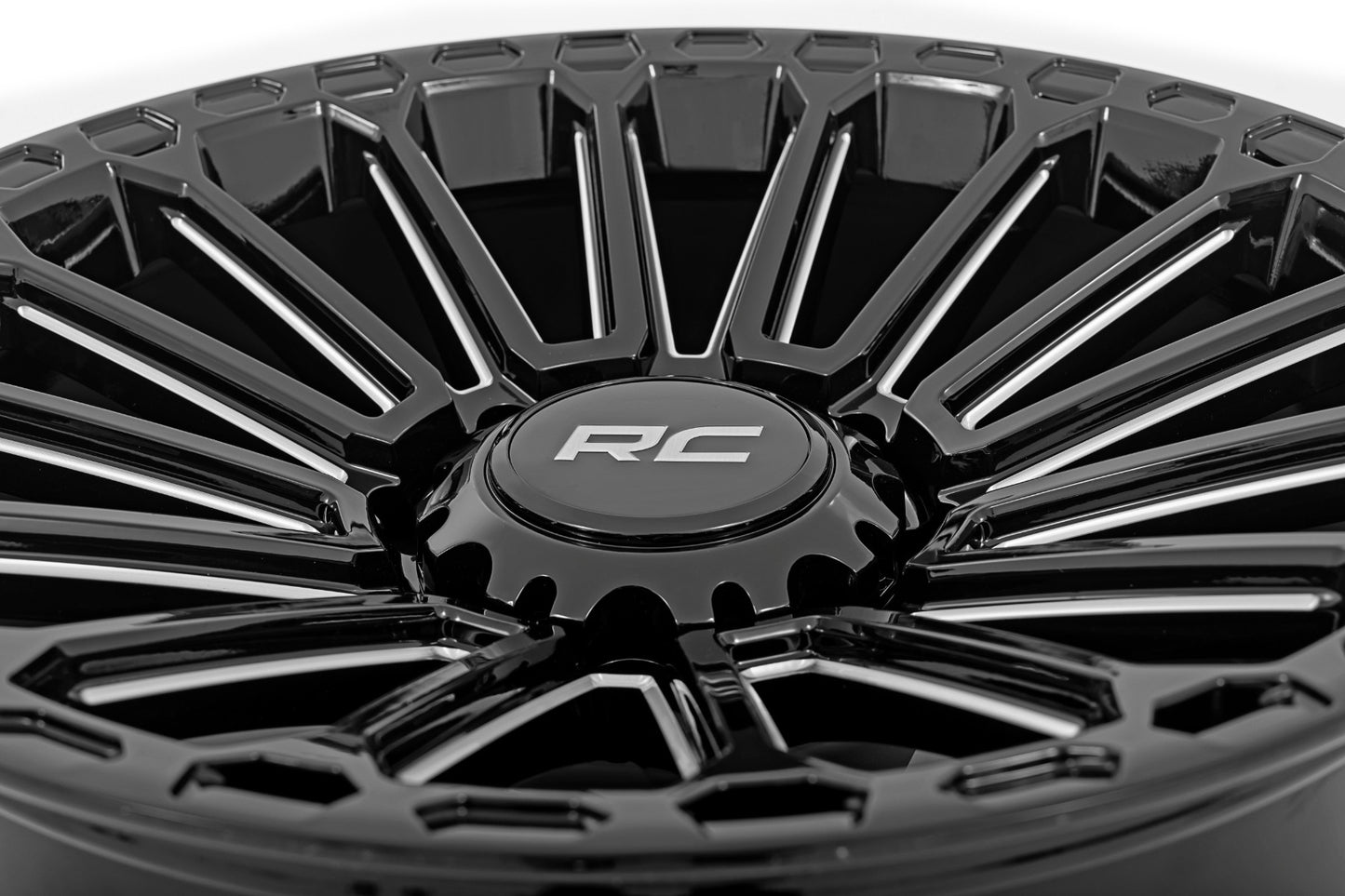 Rough Country 97 Series Wheel | One-Piece | Gloss Black | 20x10 | 8x180 | -19mm