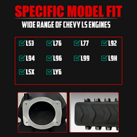 Black Aluminum Chevy LS Hi-Ram Intake Manifold Rectangle Port