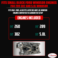 Polished Aluminum High Rise Single Plane Air Gap Intake Manifold Small Block Ford 289 302 Windsor