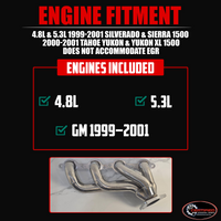 Stainless Shorty Headers – 1999–2001 GM 4.8 5.3