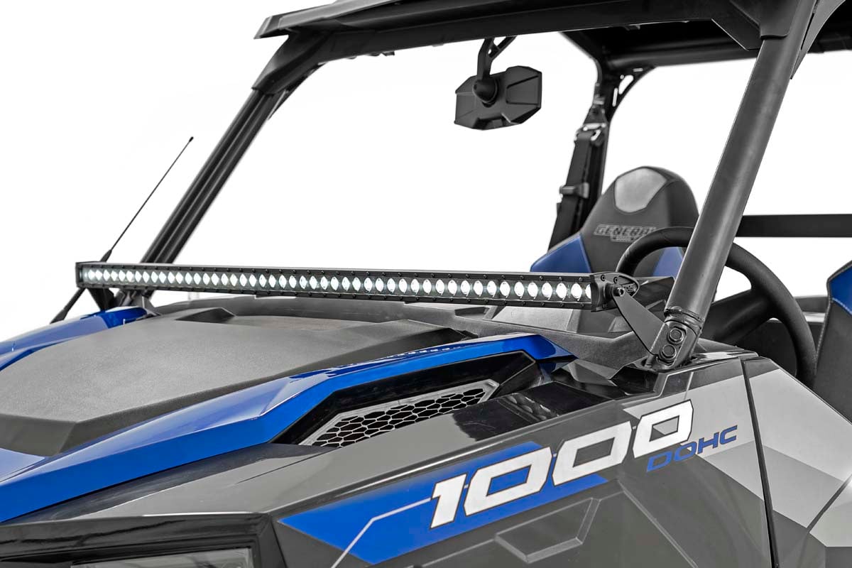 LED Light | Lower Windshield | 50" Black Single Row | White DRL | Polaris General/General XP