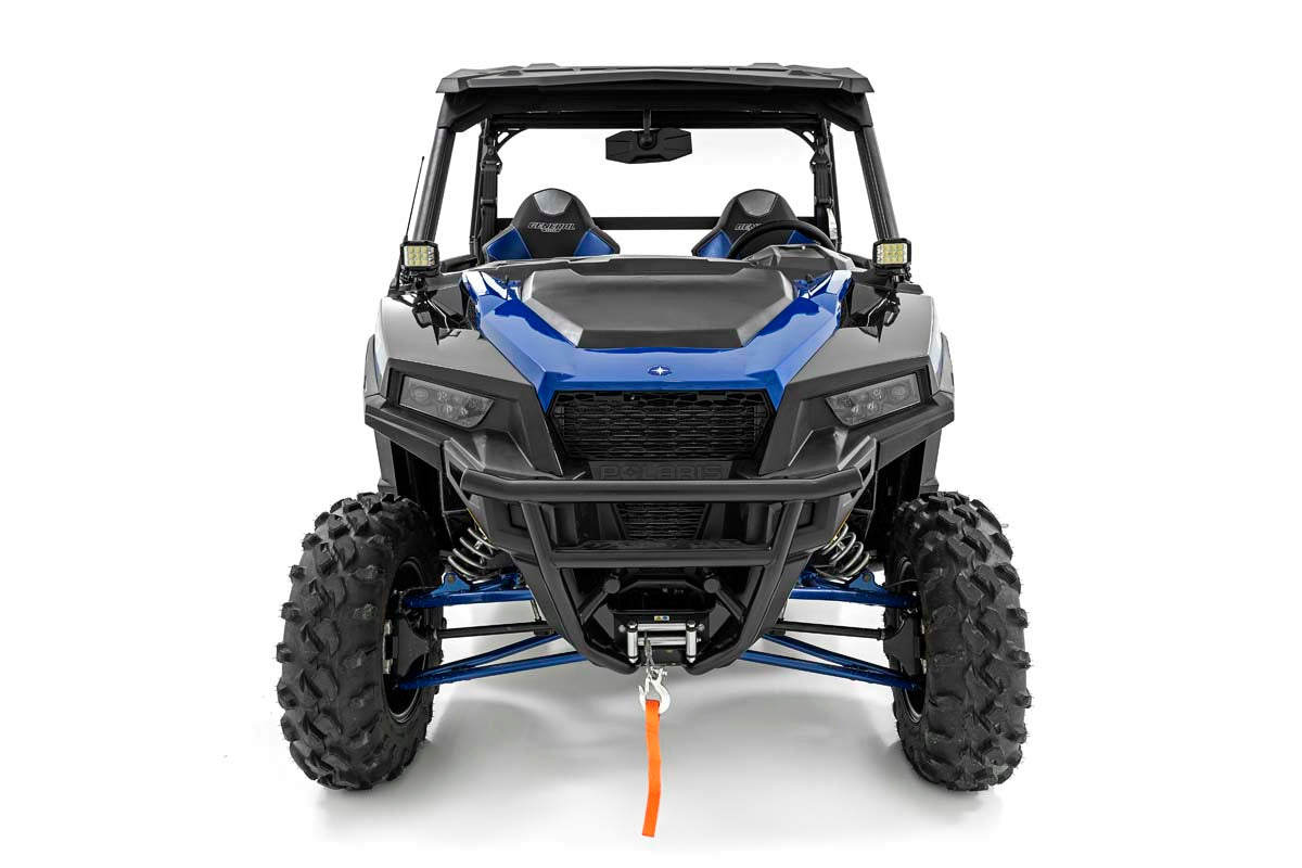 LED Light Kit | Cage Mount | 2" Black Pair | White DRL | Polaris General