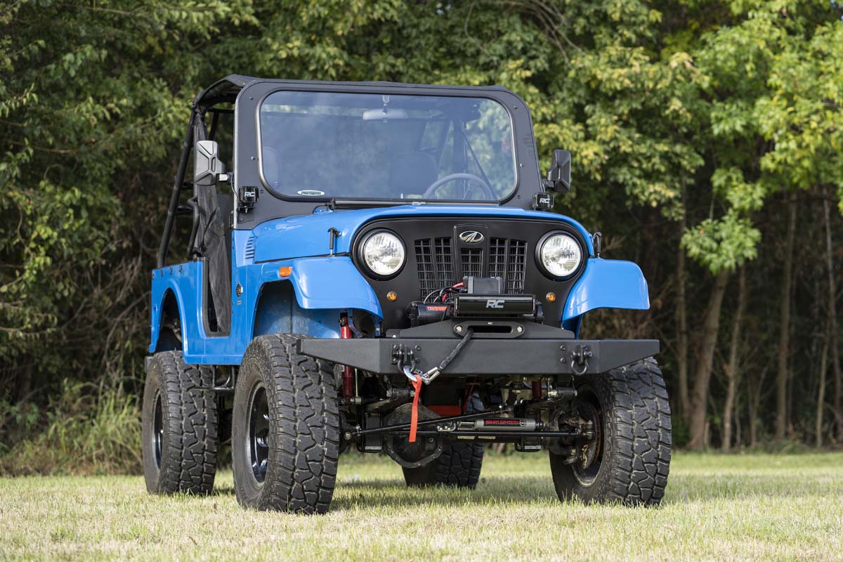 LED Light Kit | Hood Mount | 30" Black Single Row | White DRL | Mahindra Roxor