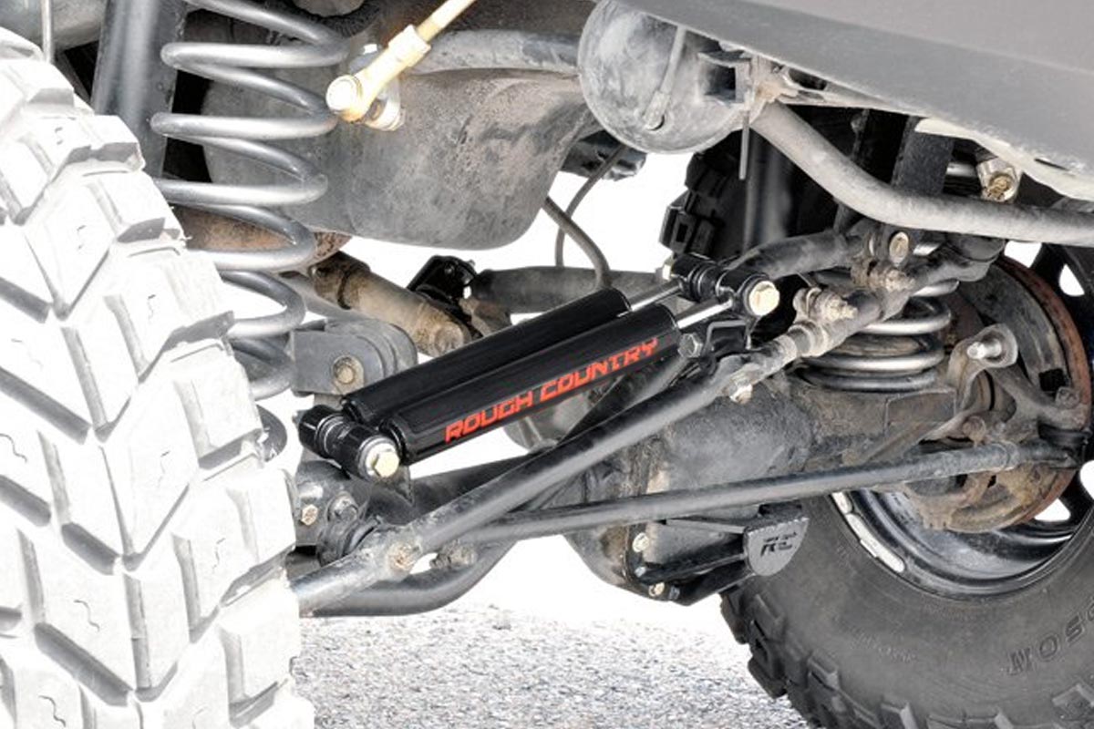 Dual Steering Stabilizer | 2.5-6.5 Inch Lift | Jeep Cherokee XJ/Comanche MJ/Wrangler TJ