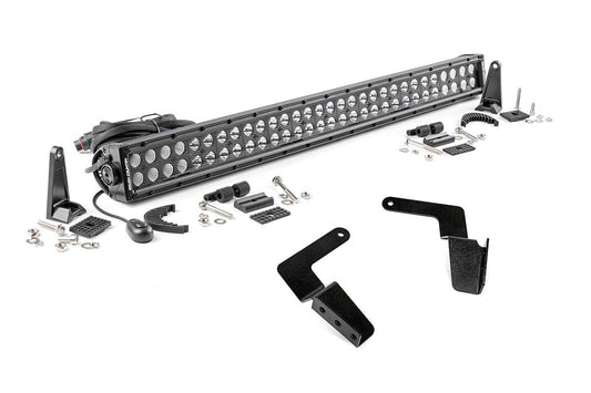 LED Light Kit | Bumper Mount | 30" Black Dual Row | Toyota FJ Cruiser (07-14)