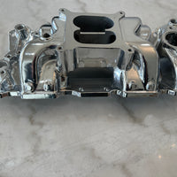 Polished Small Block Chevy Dual Plane Air Gap Aluminum Intake Manifold